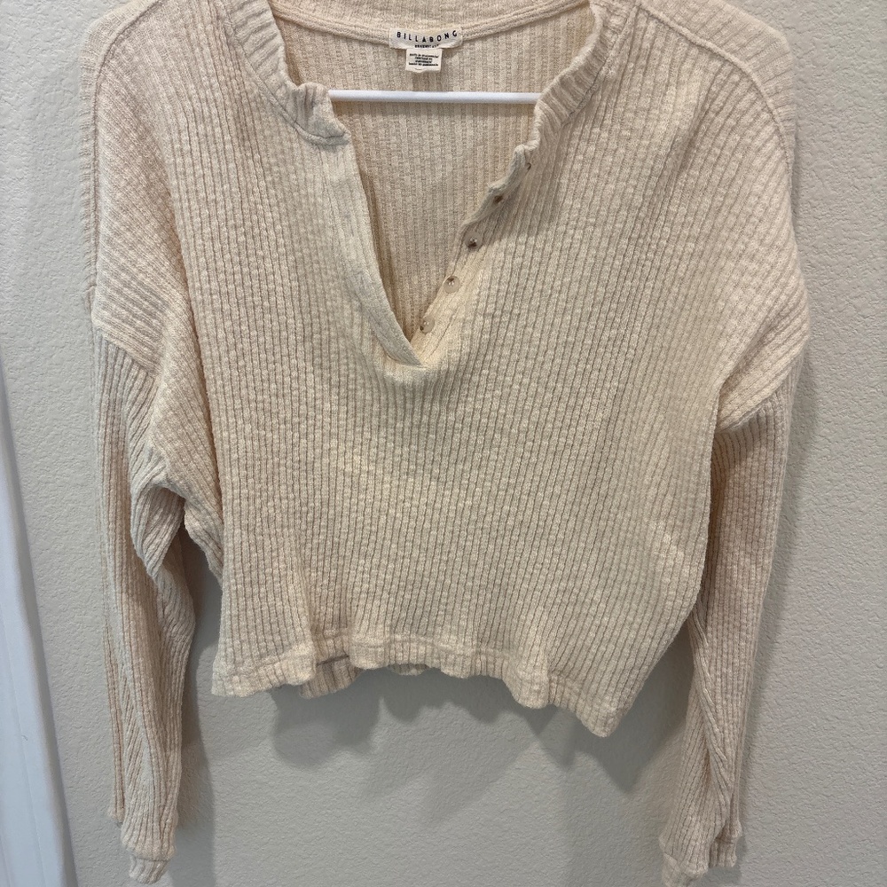 Billabong Essentials Button Up Sweater Size Xs - image 1
